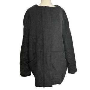 HATCH Charcoal Gray Maternity Cocoon Coat One Size